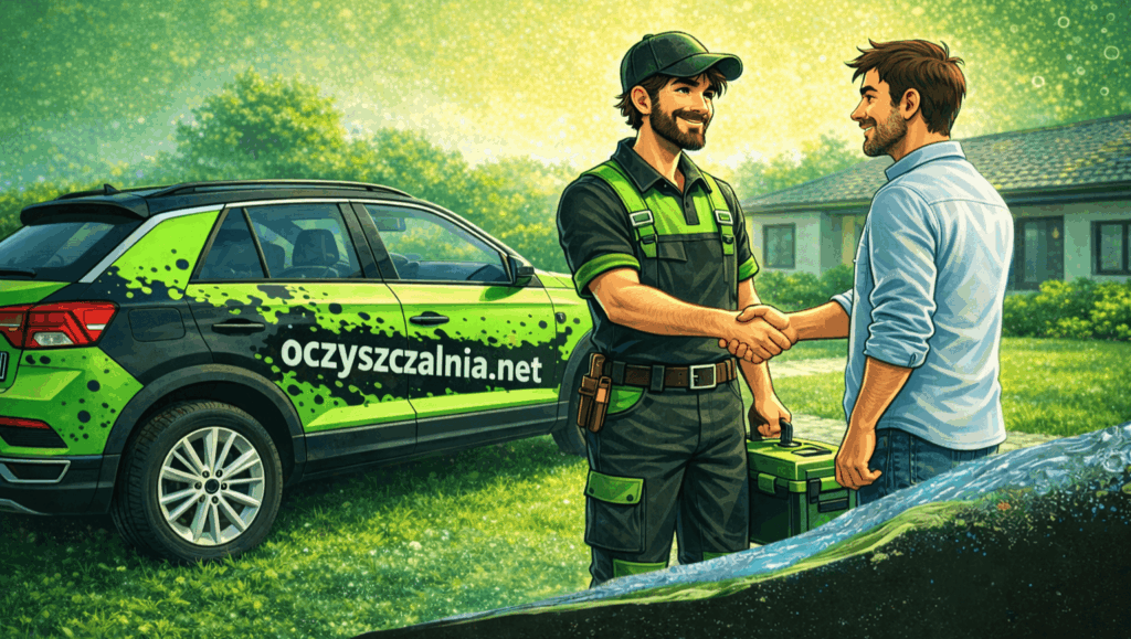 przegląd techniczny oczyszczalni biologicznej przez serwisanta