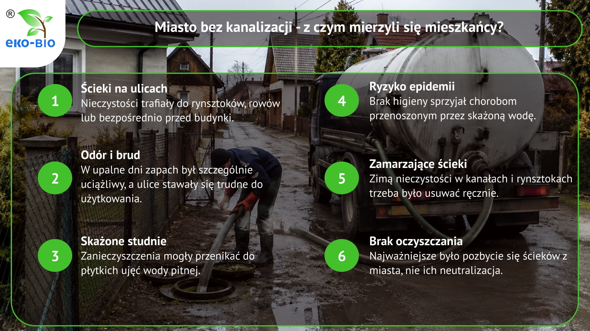 Miasto bez kanalizacji - z czym mierzyli się mieszkańcy?