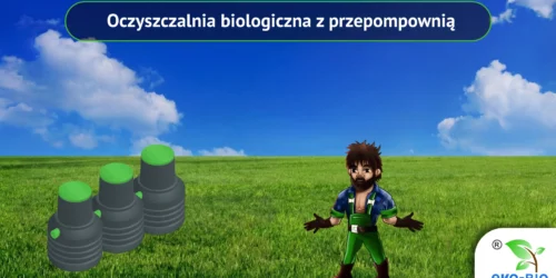 Oczyszczalnia biologiczna z przepompownią w nasypie
