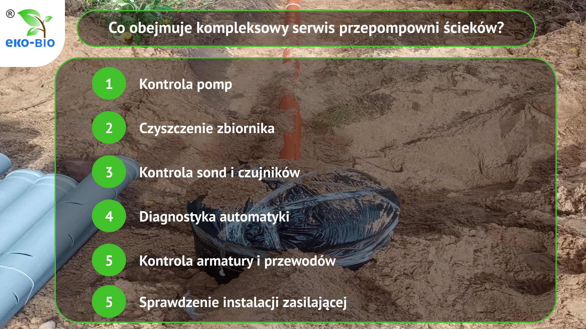 Co obejmuje kompleksowy serwis przepompowni ścieków?