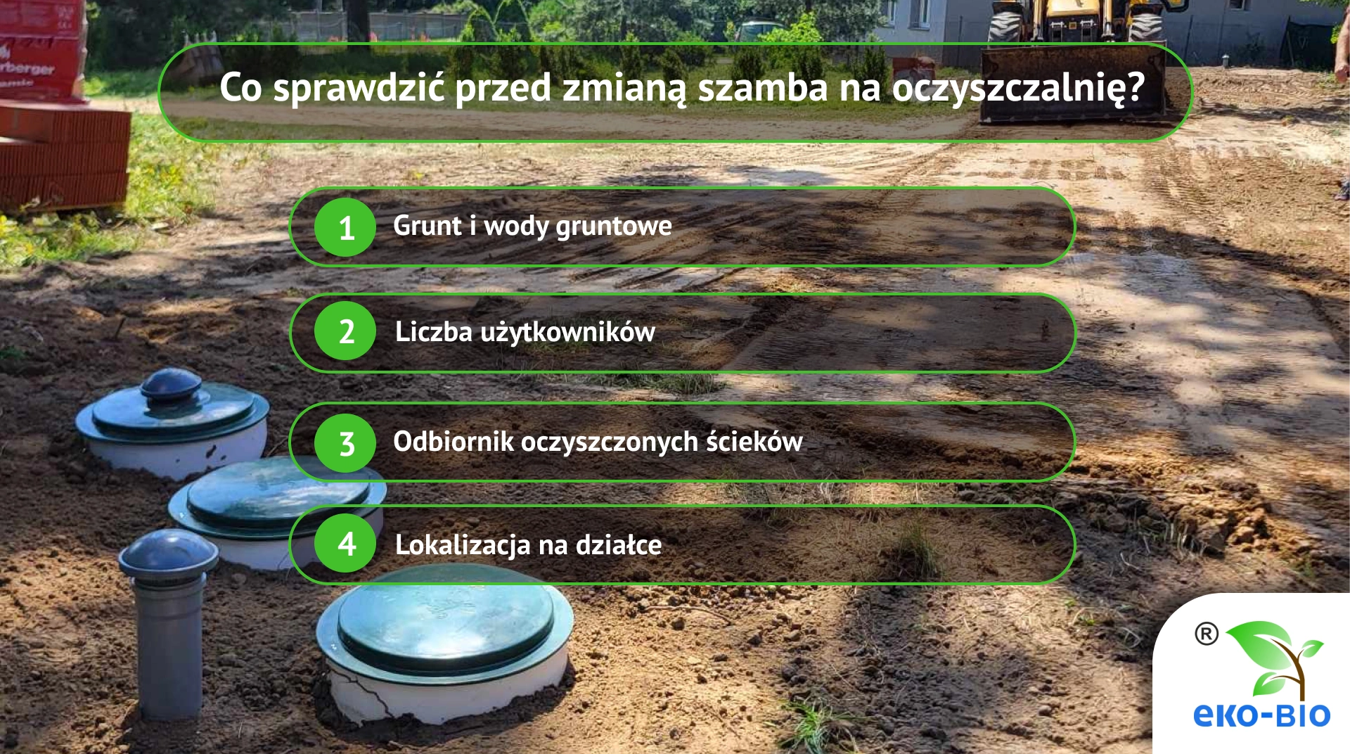 Co sprawdzić przed zmianą szamba na oczyszczalnię?