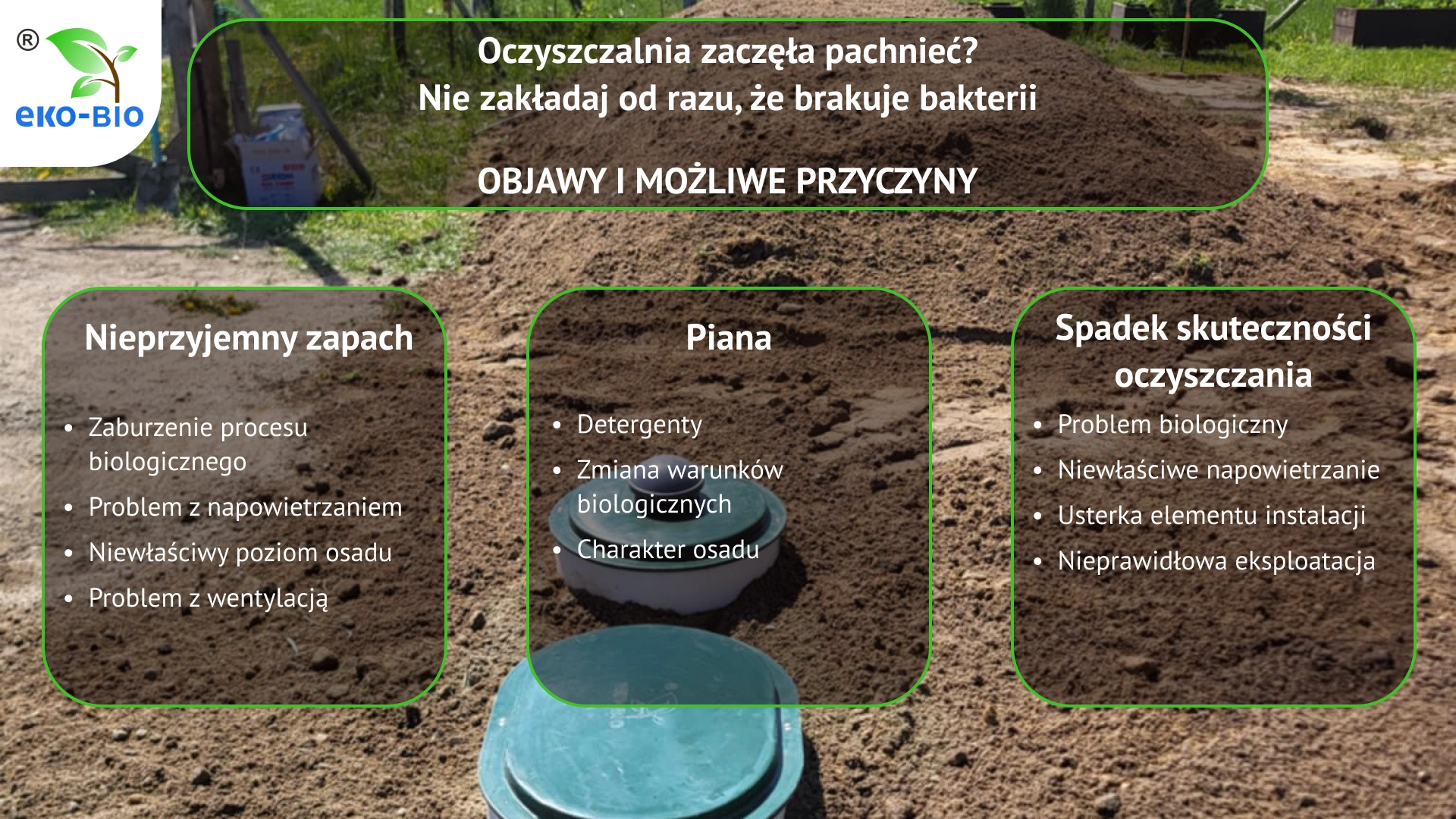 Oczyszczalnia zaczęła pachnieć? Nie zakładaj od razu, że brakuje bakterii