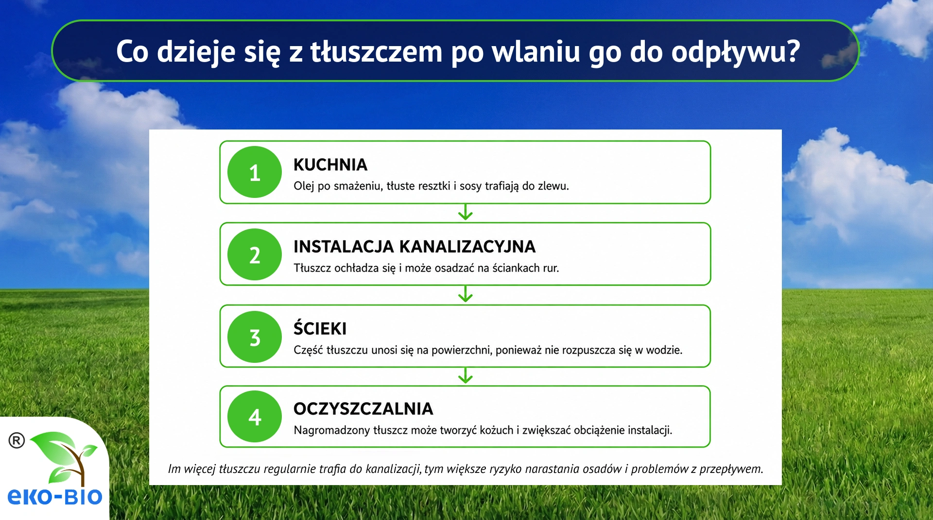 Co dzieje się z tłuszczem po wlaniu go do odpływu?