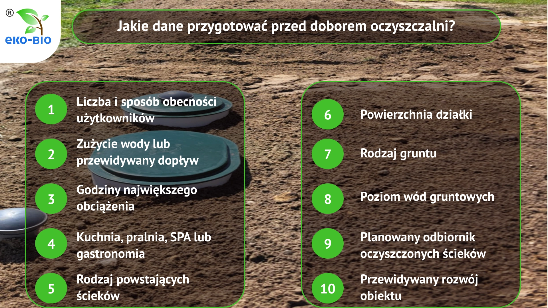 Jakie dane przygotować przed doborem oczyszczalni?
